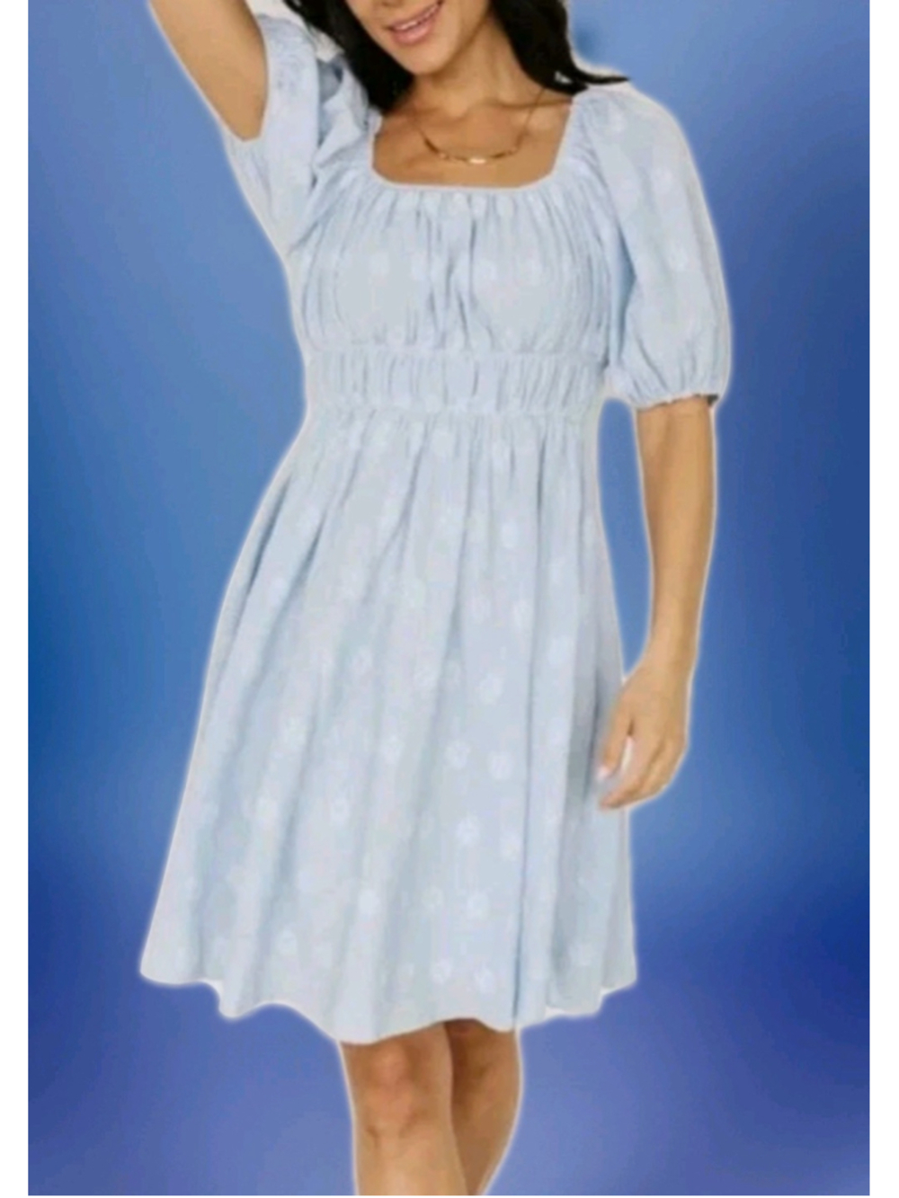 BALTIC BORN-NWT-LEXINGTON Short Coquette Dress Light Blue-Daisy-Baby Doll Sz XL